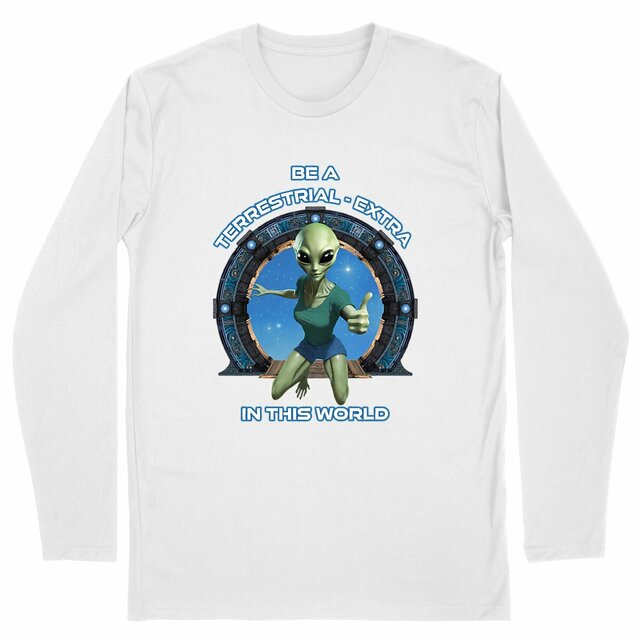 Image back ❀ T-Shirt Classique Mi-Épais Homme Manches Longues ~Premium ✦ ZETA (ALIEN) [🌐 EN] ✨