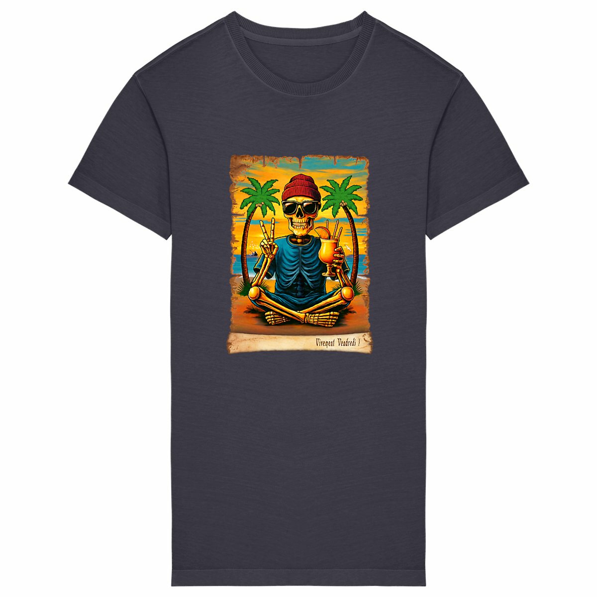 Image back ❀ Robe T-Shirt Mi-Épaisse Vintage Oversize Femme ~Premium+ ✦ VIVEMENT VENDREDI ! [🌐 FR] ✨