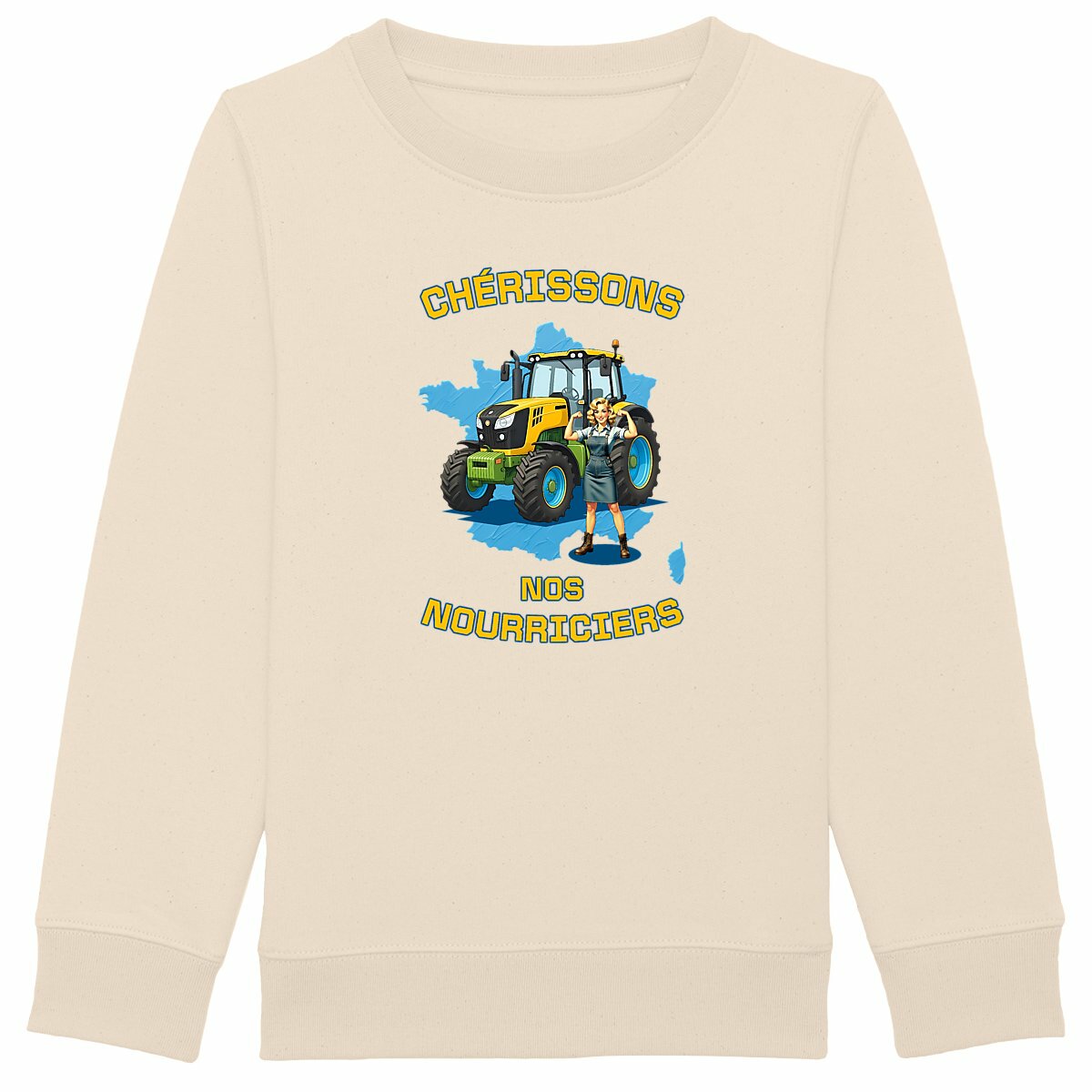 Image back ❀ Sweat-Shirt Épais Unisexe Enfant ~Premium+ ✧ SOUTENONS NOS FERMES [🌐 FR] ✨
