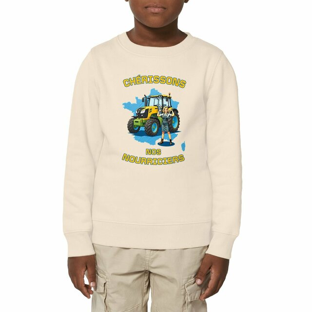 Image front ❀ Sweat-Shirt Épais Unisexe Enfant ~Premium+ ✧ SOUTENONS NOS FERMES [🌐 FR] ✨