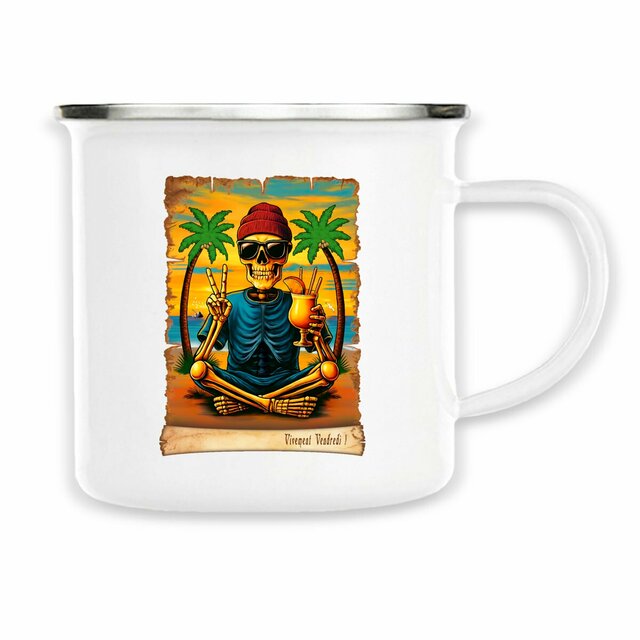 Image back ❀ Mug Metal Imprimé Sur Chaque Côté ~Vintage ✦ VIVEMENT VENDREDI ! [🌐 FR] ✨