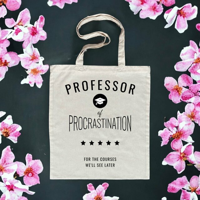 Image front ❀ Totebag Léger ~Premium ✦ PROCRASTINATION [🌐 EN] ✨