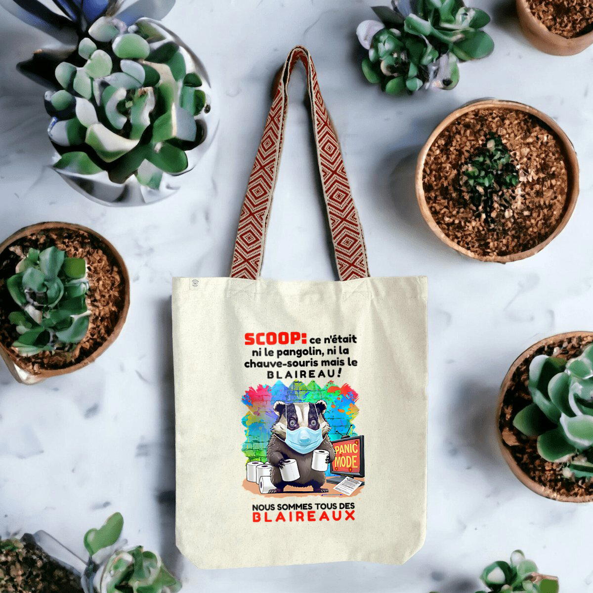 Image front ❀ Totebag Ethnique ~Premium+ ✦ PANIC MODE [🌐 FR] ✨