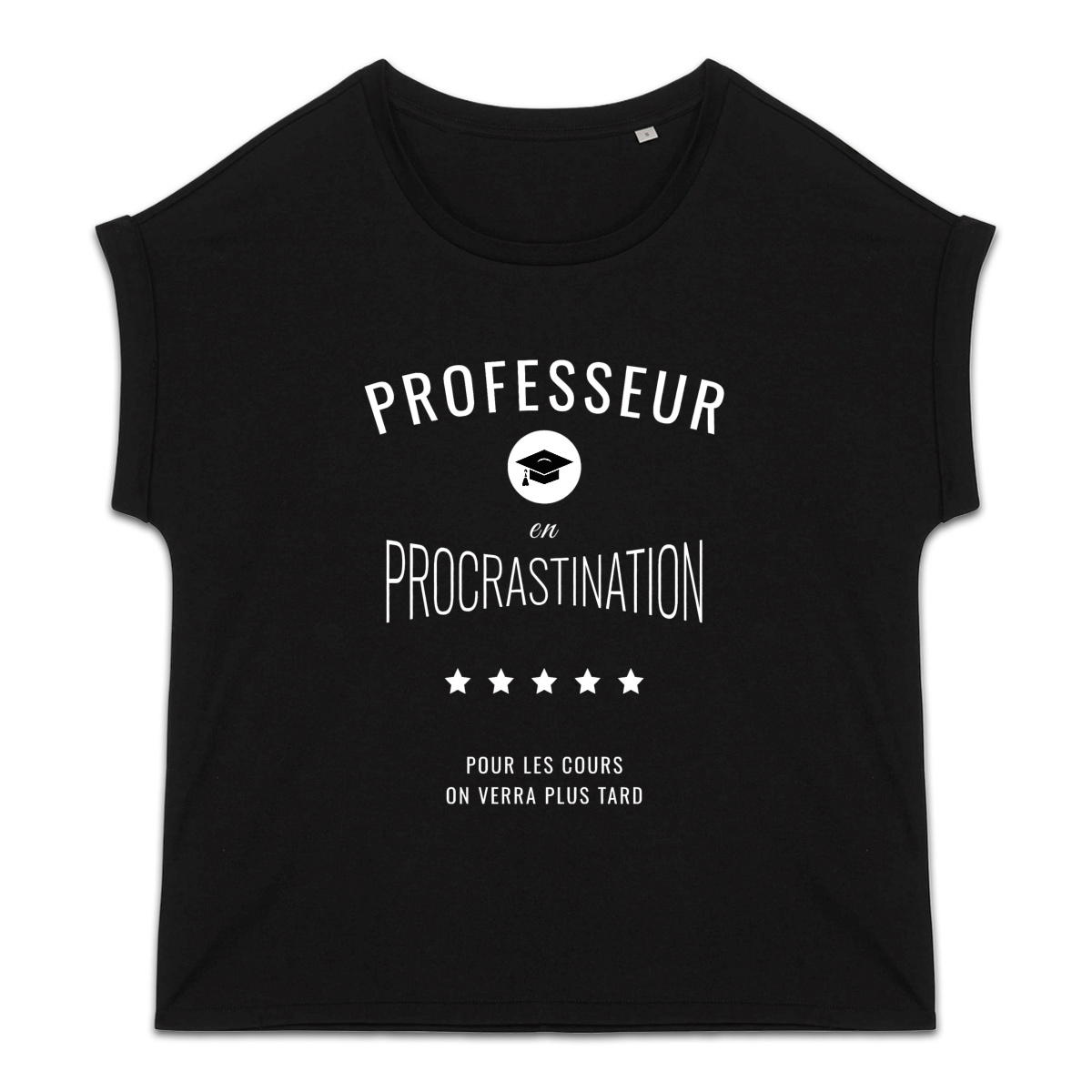 Image back ❀ T-Shirt Mi-Léger Femme Manches à Revers ~Premium ✦ PROCRASTINATION [🌐 FR] ✨