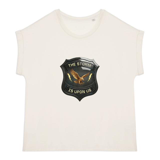 Image back ❀ T-Shirt Mi-Léger Femme Manches à Revers ~Premium ✦ THE STORM IS UPON US [🌐 EN] ✨