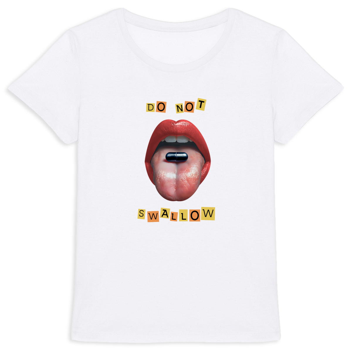 Image back ❀ T-Shirt Mi-Léger Femme ~Premium+ ✦ BLACK PILL - NE PAS AVALER [🌐 EN] ✨