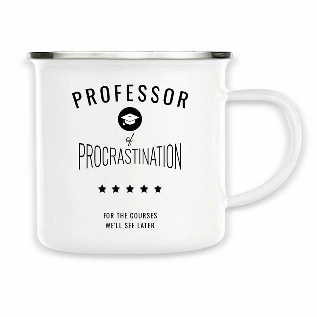 Image back ❀ Mug Metal Imprimé Sur Chaque Côté ✦ PROCRASTINATION [🌐 EN] ✨