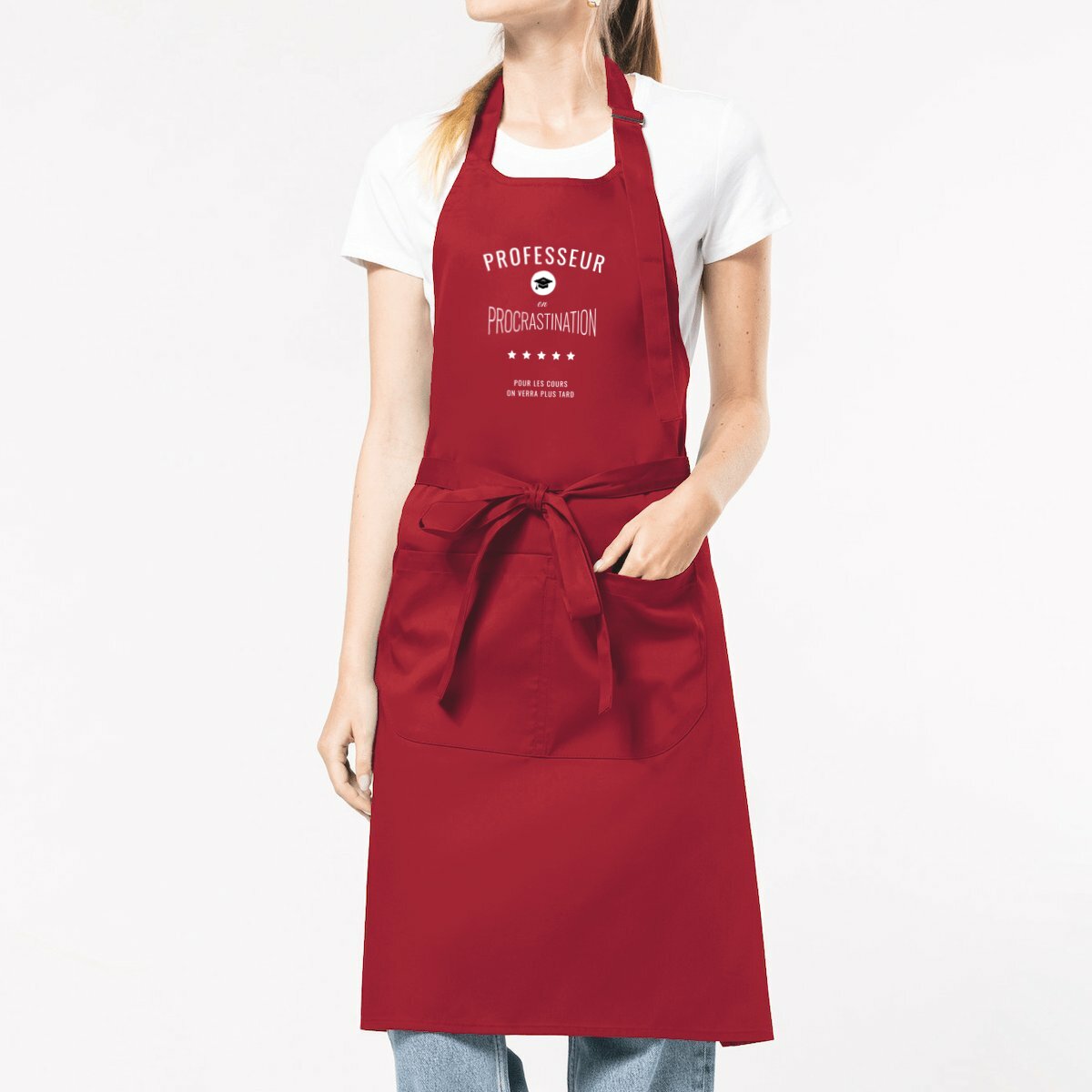 Image front ❀ Tablier Épais Unisexe ~Premium+ ✦ PROCRASTINATION [🌐 FR] ✨