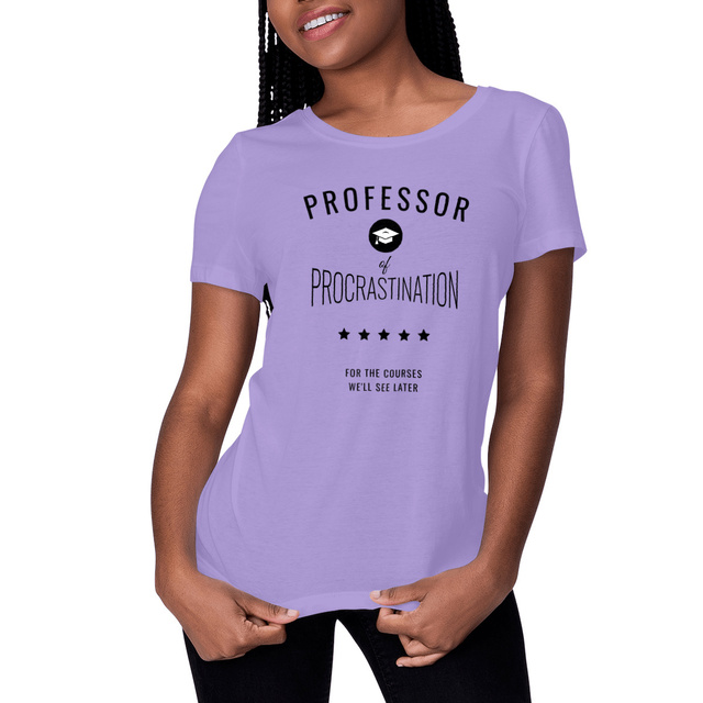 Image front ❀ T-Shirt Mi-Léger Femme ~Premium+ ✦ PROCRASTINATION [🌐 EN] ✨