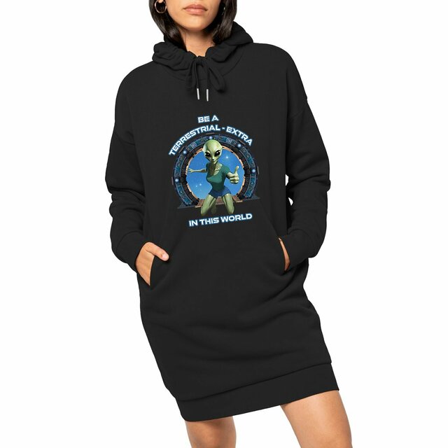 Image front ❀ Robe Sweat Lourde à Capuche Femme ~Premium+ ✦ ZETA (ALIEN) [🌐 EN] ✨