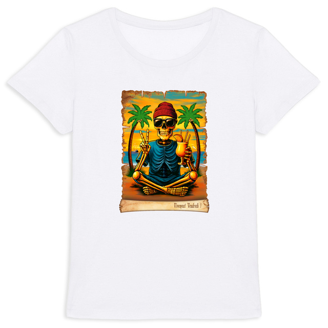Image back ❀ T-Shirt Mi-Léger Femme ~Premium+ ✦ VIVEMENT VENDREDI ! [🌐 FR] ✨