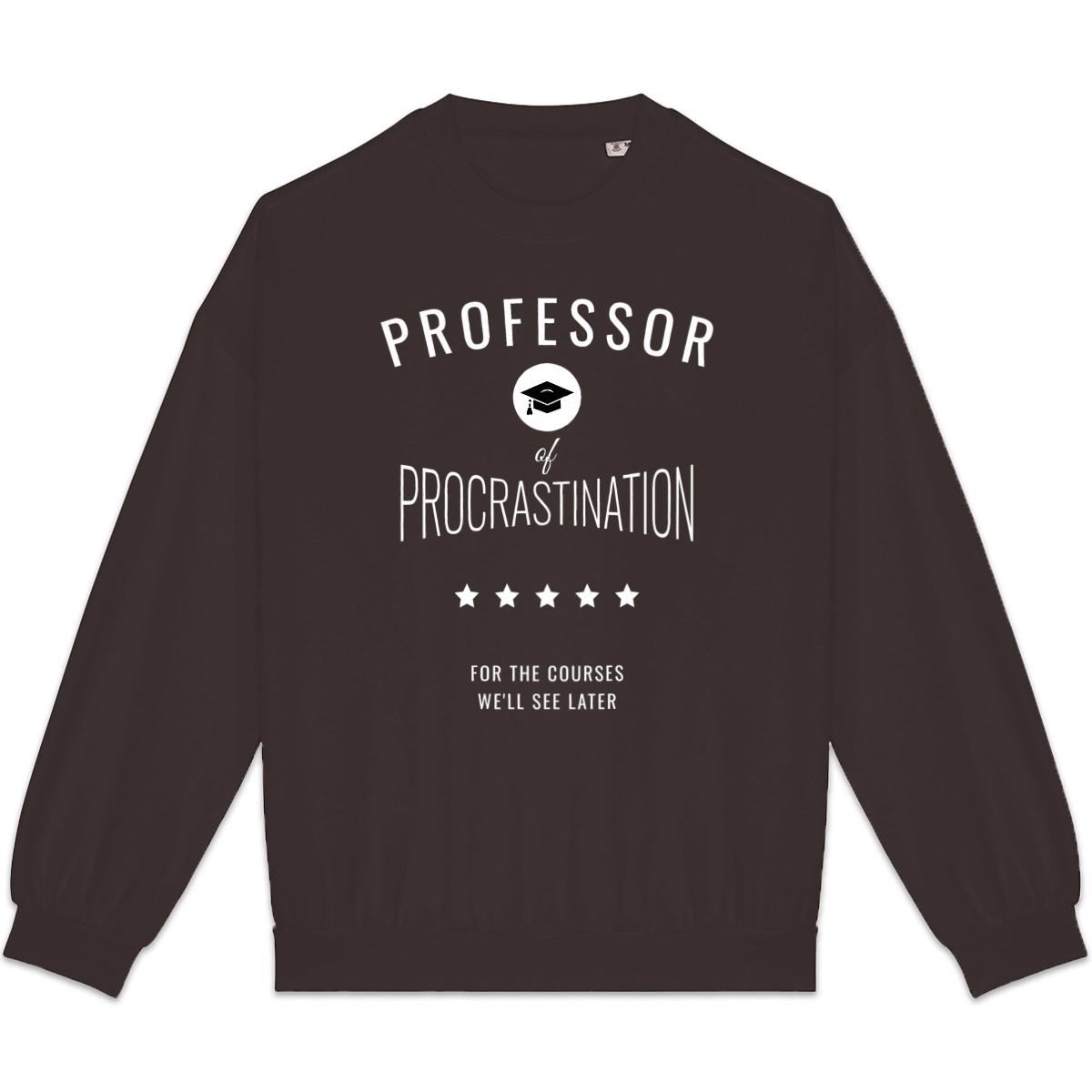 Image back ❀ Sweat-Shirt Standard Oversize Unisexe Made in Portugal ~Premium+ ✦ PROCRASTINATION [🌐 EN] ✨