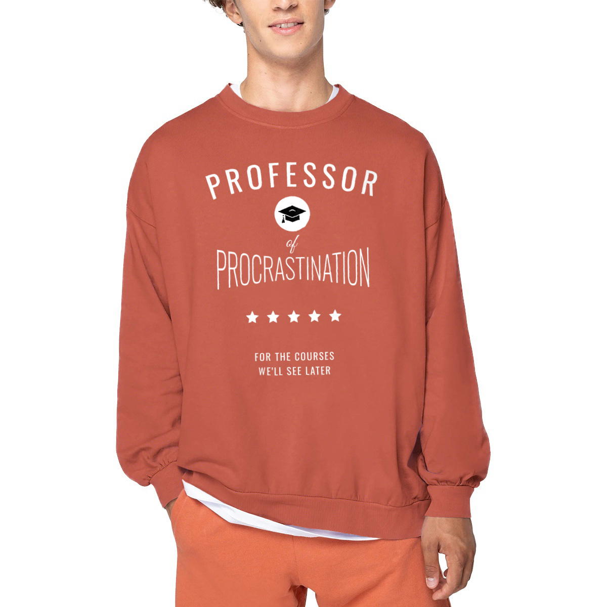Image front ❀ Sweat-Shirt Standard Oversize Unisexe Made in Portugal ~Premium+ ✦ PROCRASTINATION [🌐 EN] ✨