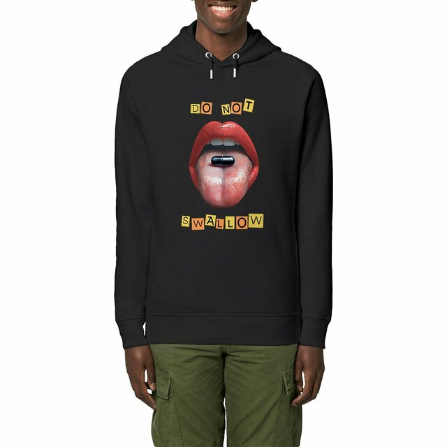 Image front ❀ Sweat-Shirt Standard à Capuche Unisexe Poches Latérales ~Premium+ ✦ BLACK PILL - NE PAS AVALER [🌐 EN] ✨