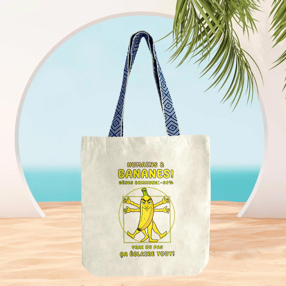 Image front ❀ Totebag Ethnique ~Premium+ ✦ LA BANANE DE VITRUVE [🌐 FR] ✨