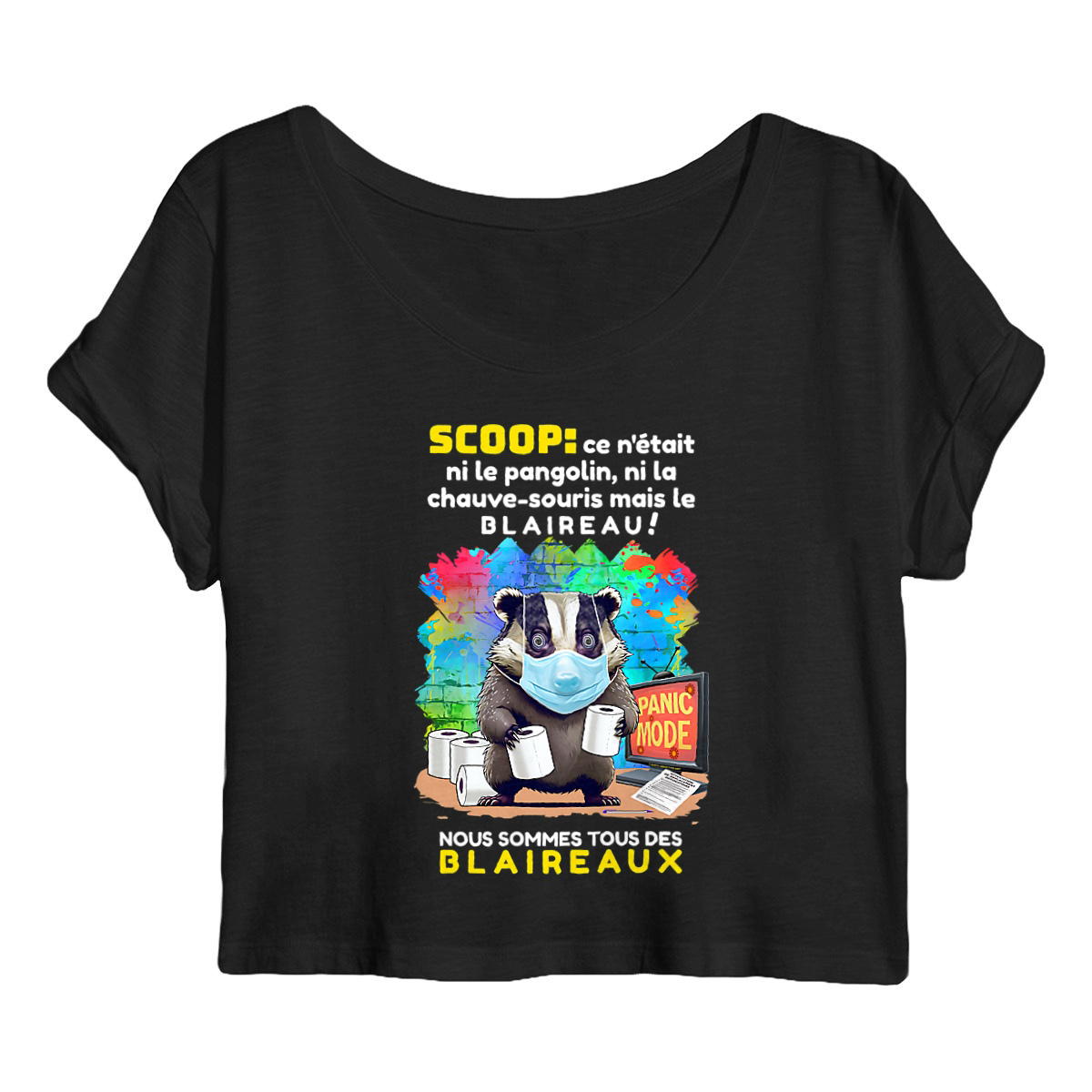 Image back ❀ Crop Top Léger Femme ~Premium+ ✦ PANIC MODE [🌐 FR] ✨