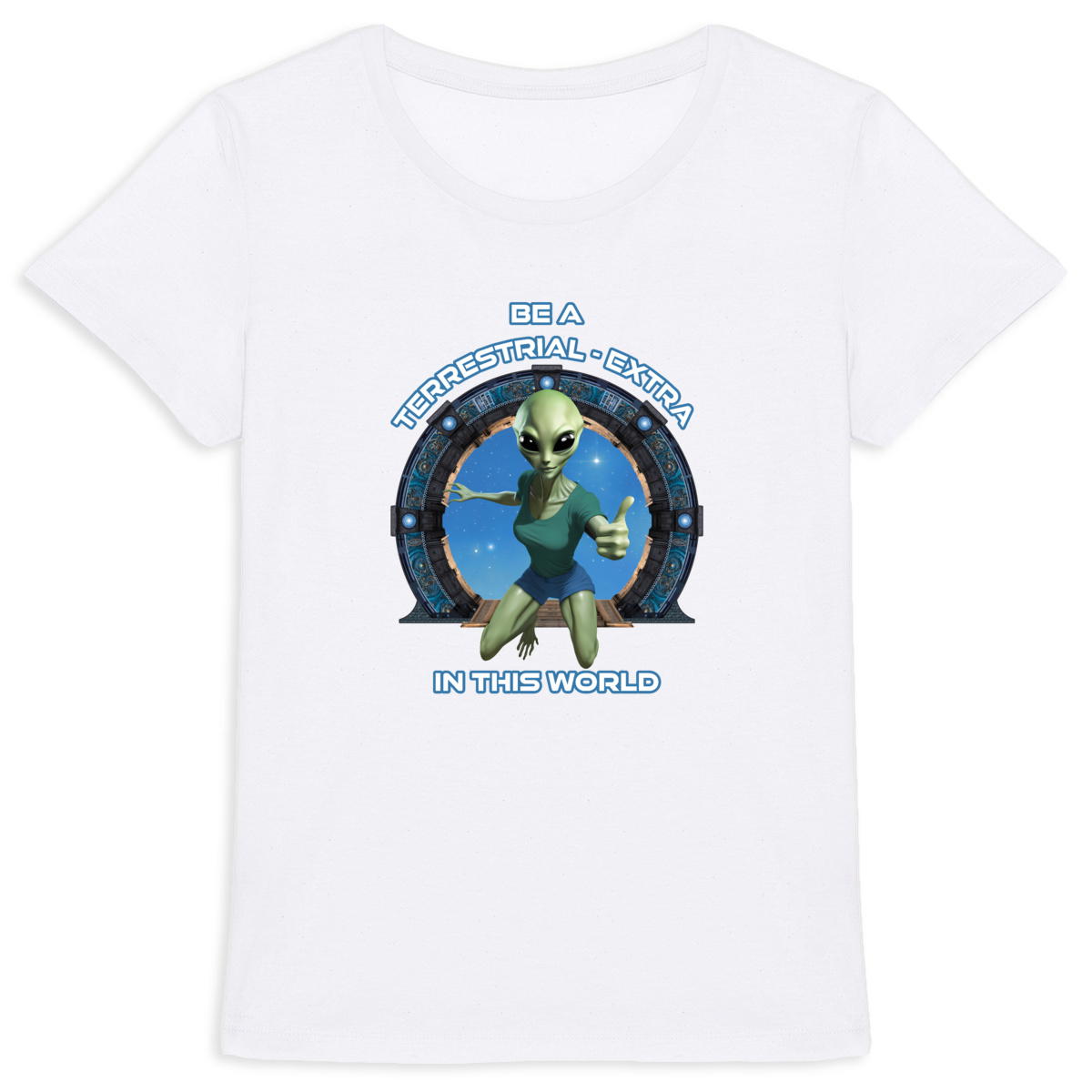 Image back ❀ T-Shirt Mi-Léger Femme ~Premium+ ✦ ZETA (ALIEN) [🌐 EN] ✨