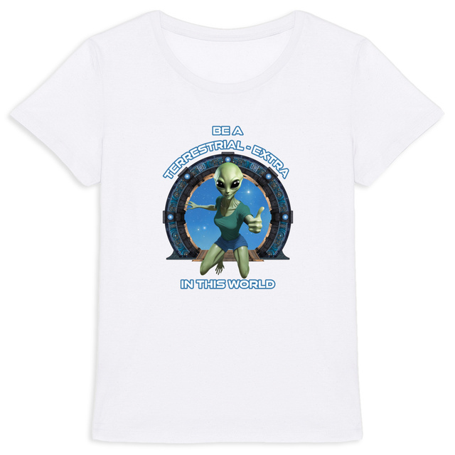 Image back ❀ T-Shirt Mi-Léger Femme ~Premium+ ✦ ZETA (ALIEN) [🌐 EN] ✨