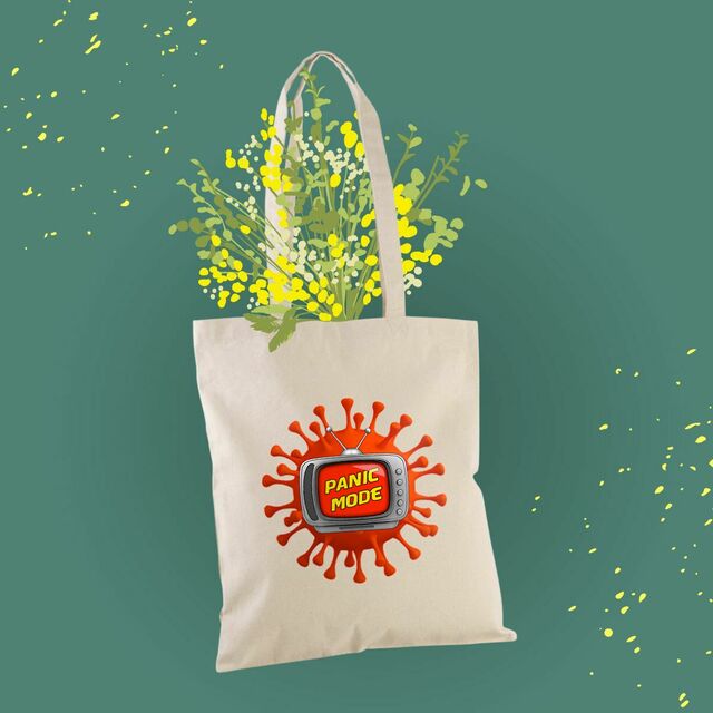Image front ❀ Totebag Épais ~Premium+ ✦ PANIC MODE [🌐 FR] ✨
