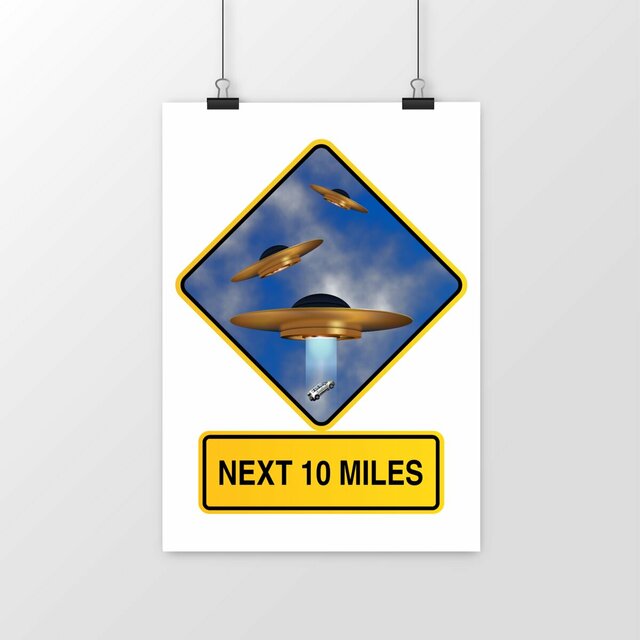 Image front ❀ Poster Vertical ~Premium ✦ UFO ALERT [🌐 EN] ✨