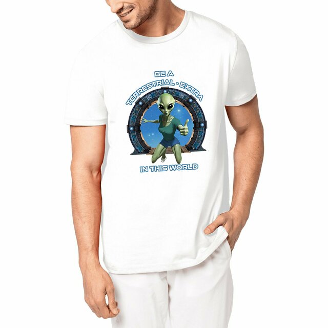 Image front ❀ T-Shirt Unisexe Mi-Épais Made in Portugal ~Change ✦ ZETA (ALIEN) [🌐 EN] ✨