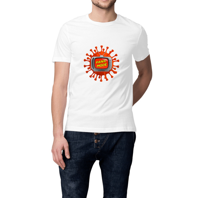 Image front ❀ T-Shirt Mi-Épais Unisexe ~Premium+ ✦ PANIC MODE [🌐 FR] ✨