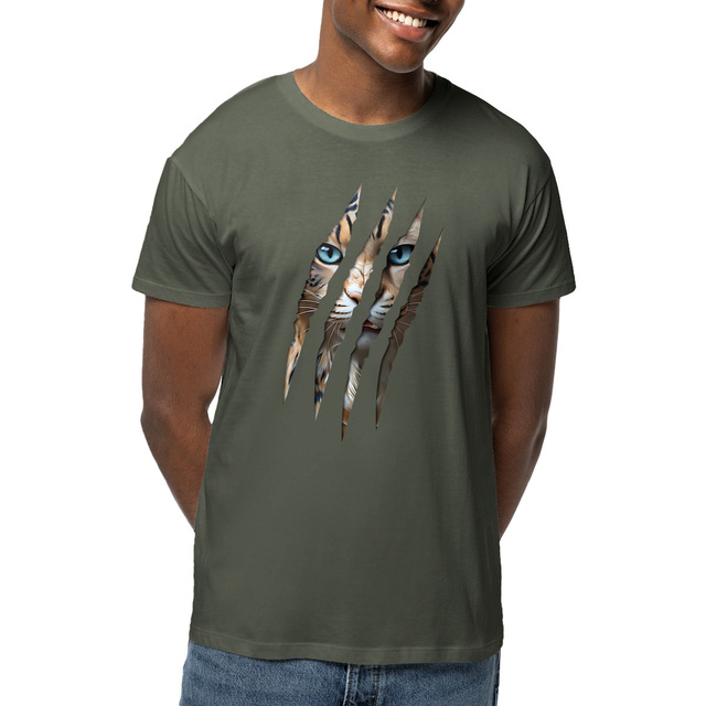 Image front ❀ T-Shirt Mi-Léger Unisexe ~Premium ✦ LA GRIFFE DU CHAT [🌐 INT] ✨