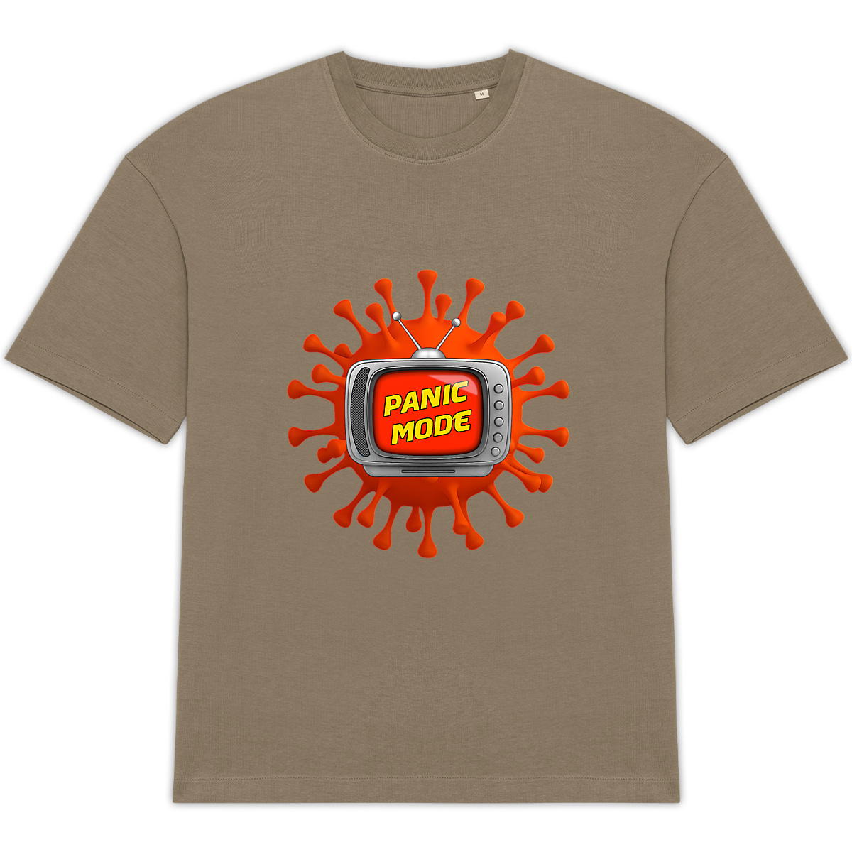 Image back ❀ T-Shirt Épais Unisexe Oversize ~Premium+ ✦ PANIC MODE [🌐 FR] ✨