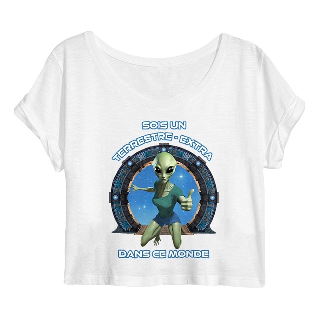 Image back ❀ Crop Top Léger Femme ~Premium+ ✦ ZETA (EXTRA-TERRESTRE) [🌐 FR] ✨
