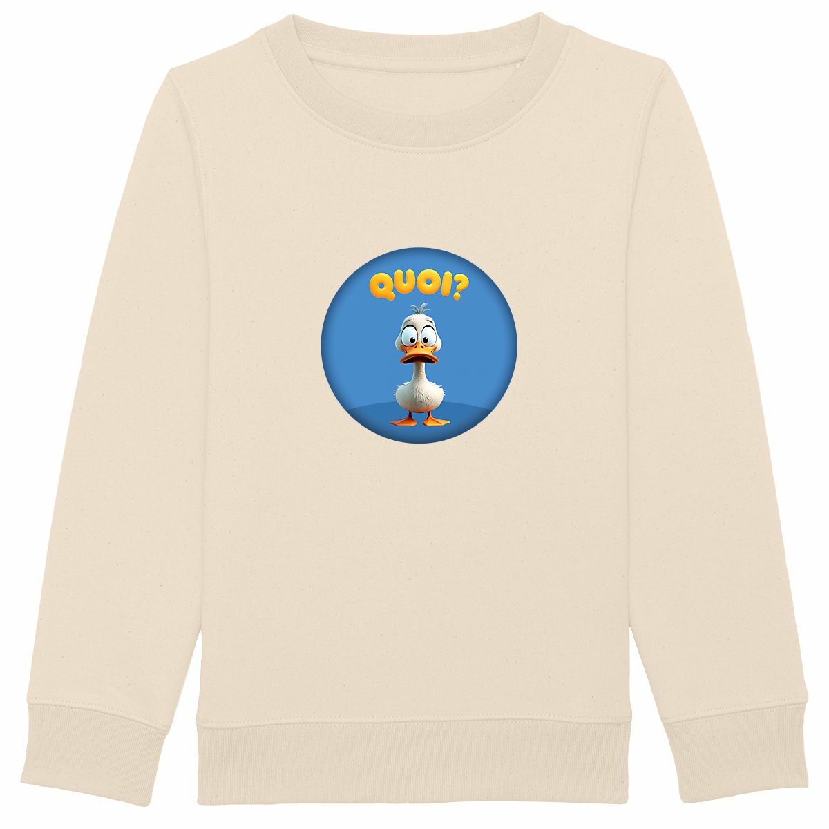 Image back ❀ Sweat-Shirt Épais Unisexe Enfant ~Premium+ ✦ PETIT CANARD [🌐 FR] ✨