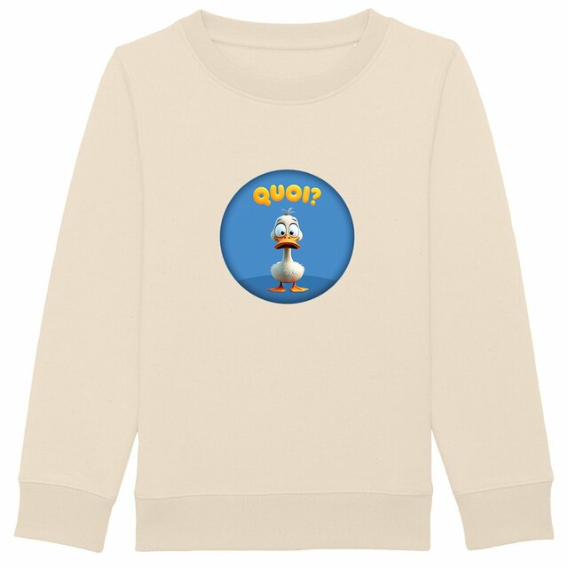 Image back ❀ Sweat-Shirt Épais Unisexe Enfant ~Premium+ ✦ PETIT CANARD [🌐 FR] ✨