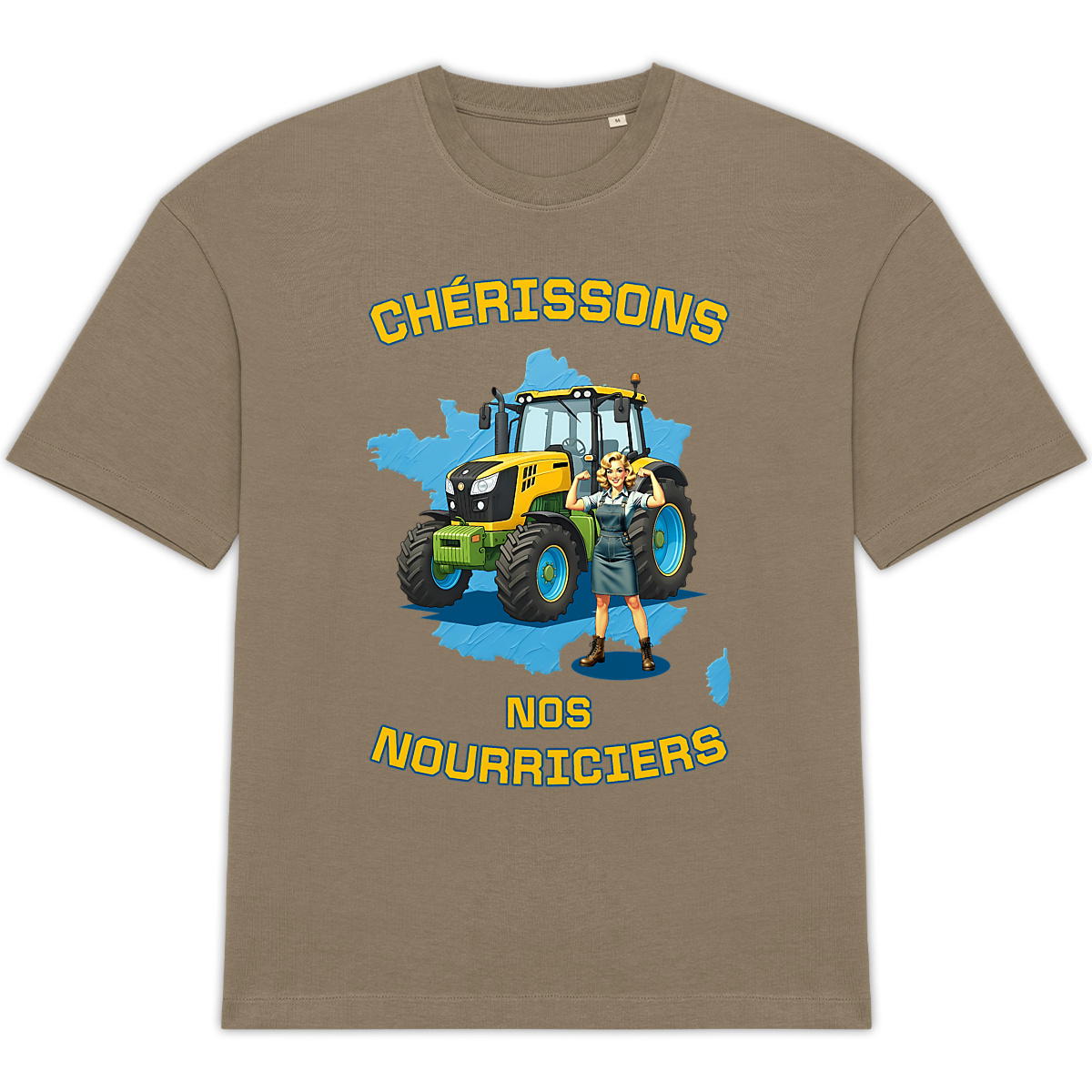 Image back ❀ T-Shirt Épais Unisexe Oversize ~Premium+ ✧ SOUTENONS NOS FERMES [🌐 FR] ✨