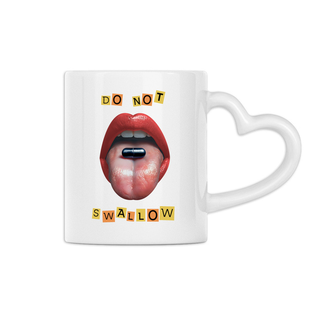 Image back ❀ Mug Céramique Avec Ance En Forme De Cœur Imprimé Sur Chaque Côté ~Premium ✦ BLACK PILL - NE PAS AVALER [🌐 EN] ✨