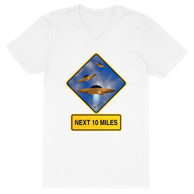 Image back ❀ T-Shirt Léger Homme Col V ~Change ✦ UFO ALERT [🌐 EN] ✨