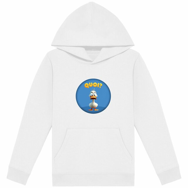 Image back ❀ Sweat-Shirt Standard à Capuche Unisexe Enfant ~Premium ✦ PETIT CANARD [🌐 FR] ✨