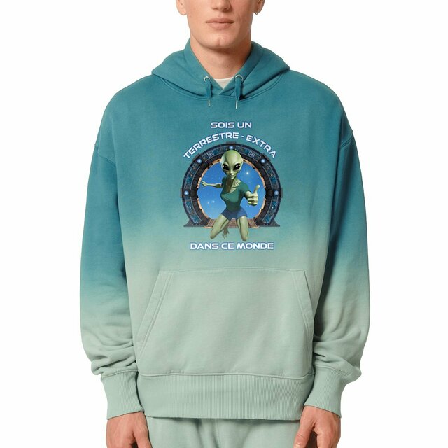 Image front ❀ Sweat à Capuche Standard Dip Dye Oversized Unisexe ~Premium+ ✦ ZETA (EXTRA-TERRESTRE) [🌐 FR] ✨