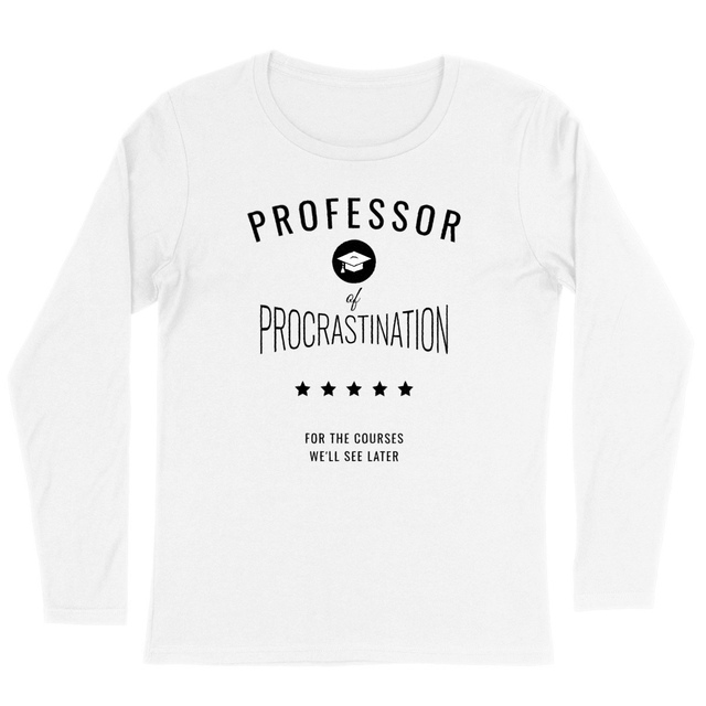 Image back ❀ T-Shirt Léger Femme Manches longues ~Premium ✦ PROCRASTINATION [🌐 EN] ✨