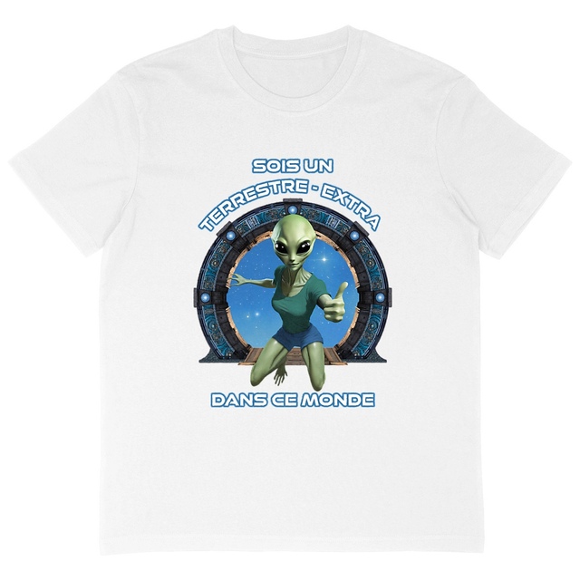 Image back ❀ T-Shirt Épais Homme Oversize ~Premium+ ✦ ZETA (EXTRA-TERRESTRE) [🌐 FR] ✨