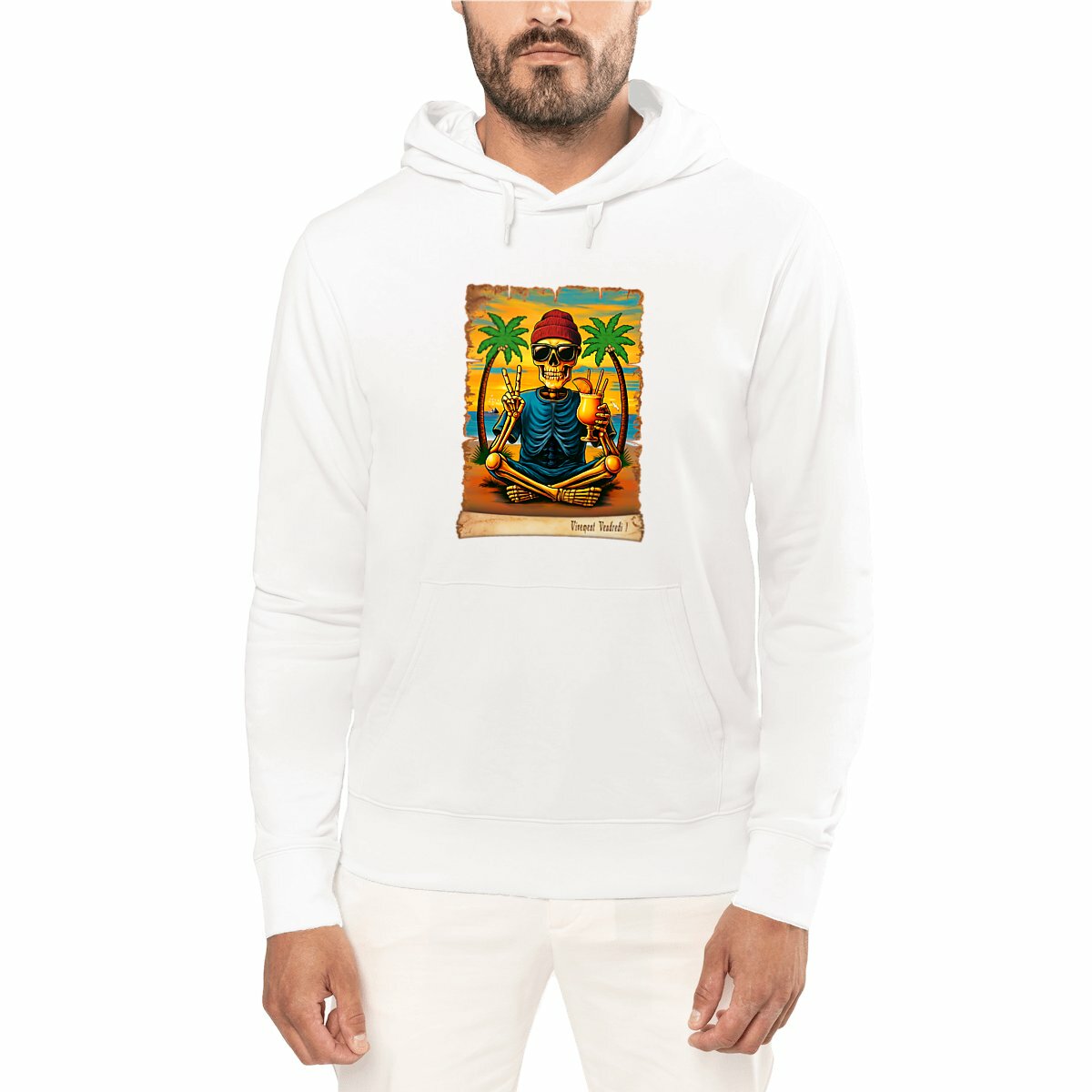 Image front ❀ Sweat-Shirt Standard à Capuche Unisexe ~Premium ✦ VIVEMENT VENDREDI ! [🌐 FR] ✨