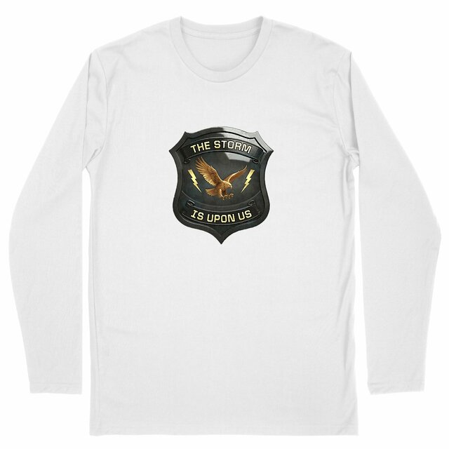Image back ❀ T-Shirt Classique Mi-Épais Homme Manches Longues ~Premium ✦ THE STORM IS UPON US [🌐 EN]