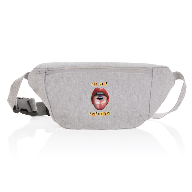 Image back ❀ Sac Banane En Toile Recyclée ✦ BLACK PILL - NE PAS AVALER [🌐 EN] ✨