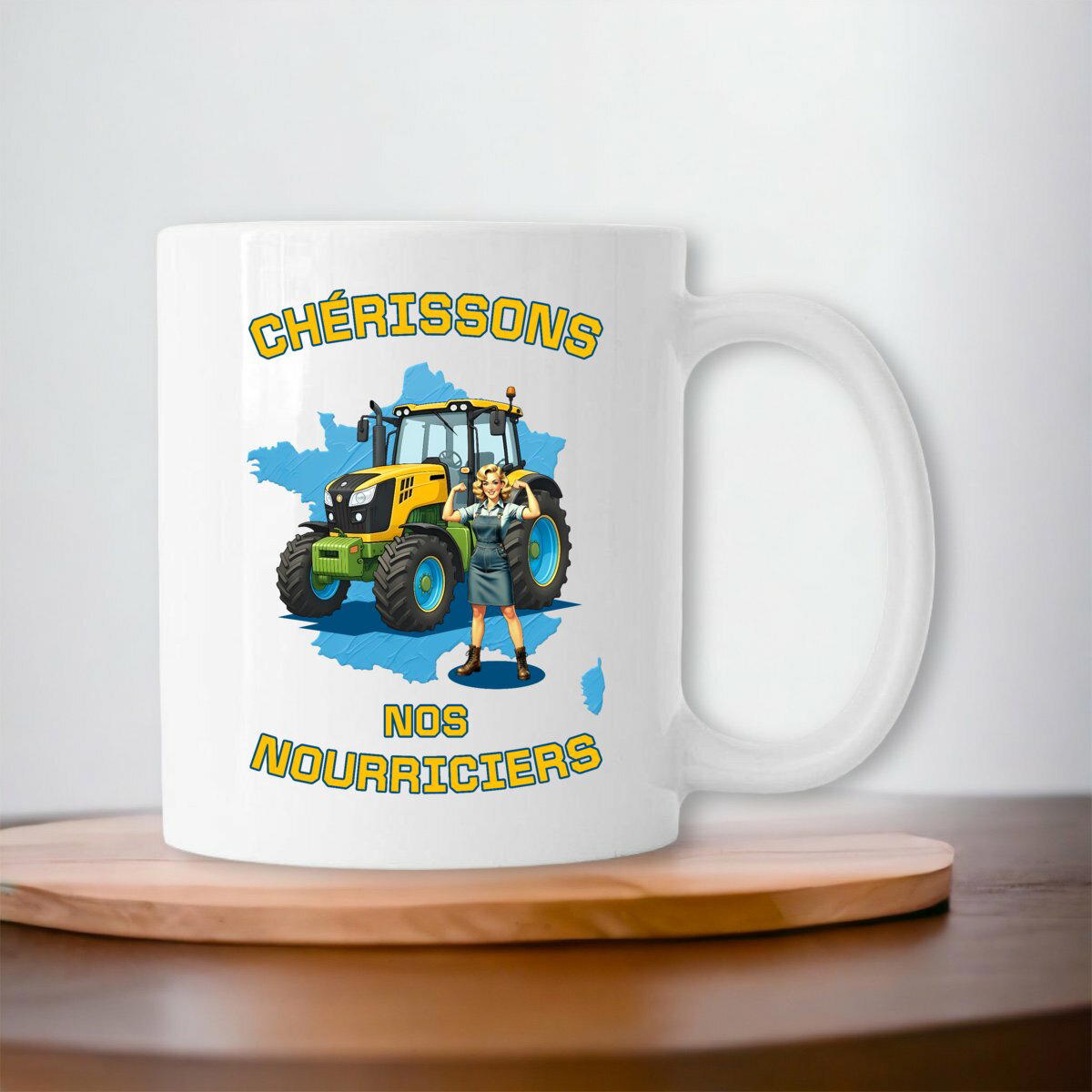 Image front ❀ Mug Céramique Imprimé Sur Chaque Côté ~Premium ✧ SOUTENONS NOS FERMES [🌐 FR] ✨