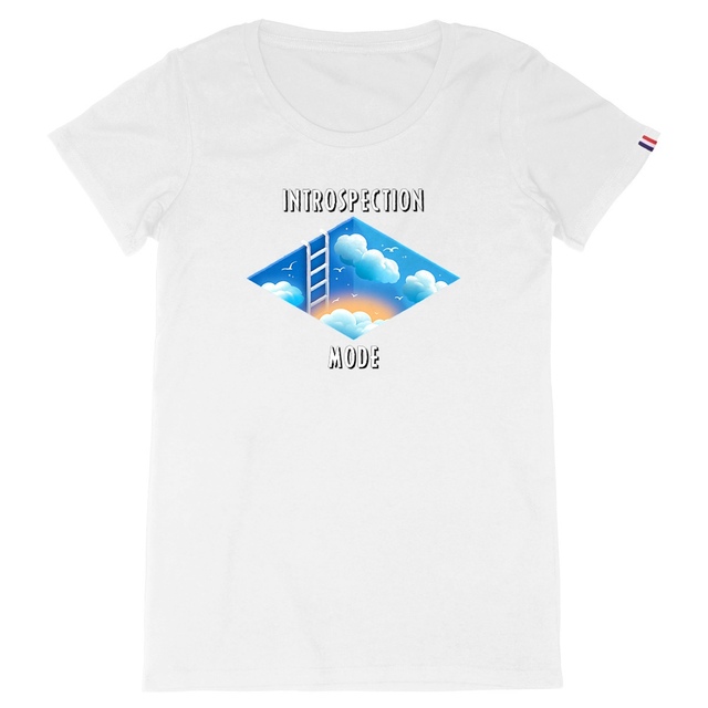 Image back ❀ T-Shirt Mi-Épais Femme Made in France ~Premium+ ✦ INTROSPECTION MODE [🌐 INT] ✨