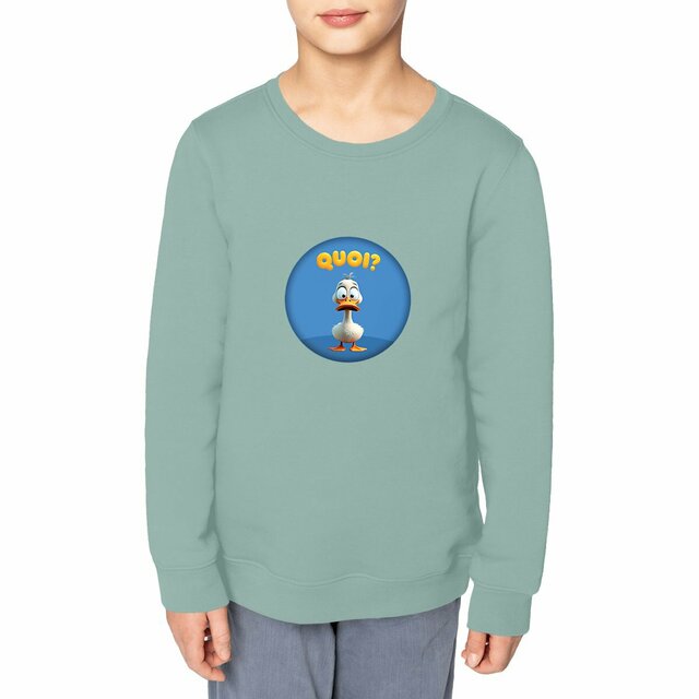 Image front ❀ Sweat-Shirt Standard Unisexe Enfant ~Premium ✦ PETIT CANARD [🌐 FR] ✨