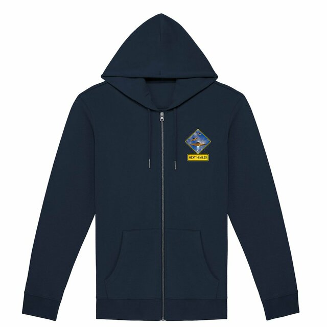 Image front ❀ Sweat à Capuche Épais Unisexe Zippé ~Premium+ Visuel Devant & au Dos ✦ UFO ALERT [🌐 EN]