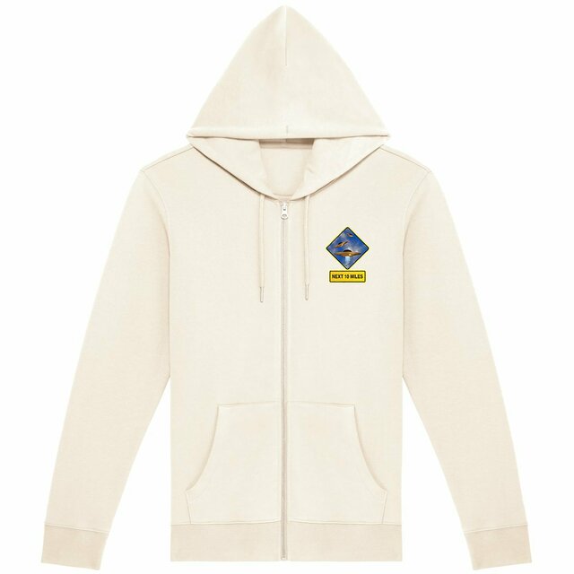 Image back ❀ Sweat à Capuche Épais Unisexe Zippé ~Premium+ Visuel Devant & au Dos ✦ UFO ALERT [🌐 EN]