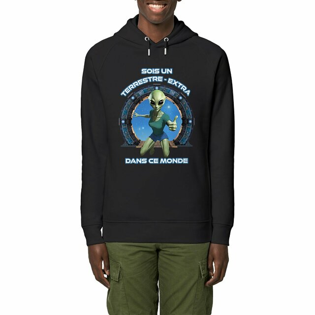 Image front ❀ Sweat-Shirt Standard à Capuche Unisexe Poches Latérales ~Premium+ ✦ ZETA (EXTRA-TERRESTRE) [🌐 FR] ✨