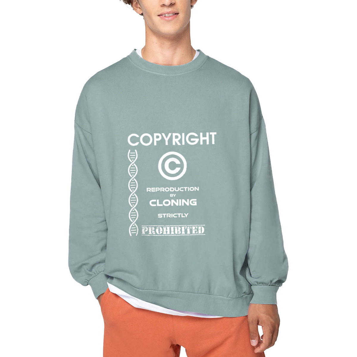 Image front ❀ Sweat-Shirt Standard Oversize Unisexe Made in Portugal ~Premium+ ✦ THE ANTI-CLONE [🌐 EN] ✨