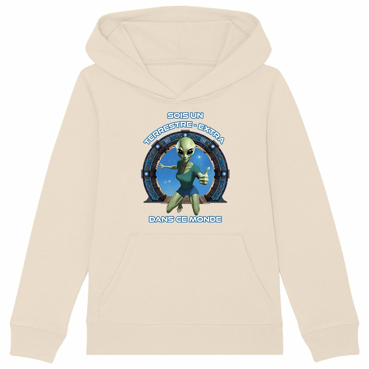 Image back ❀ Sweat-Shirt Épais à Capuche Unisexe Enfant ~Premium+ ✦ ZETA (EXTRA-TERRESTRE) [🌐 FR] ✨
