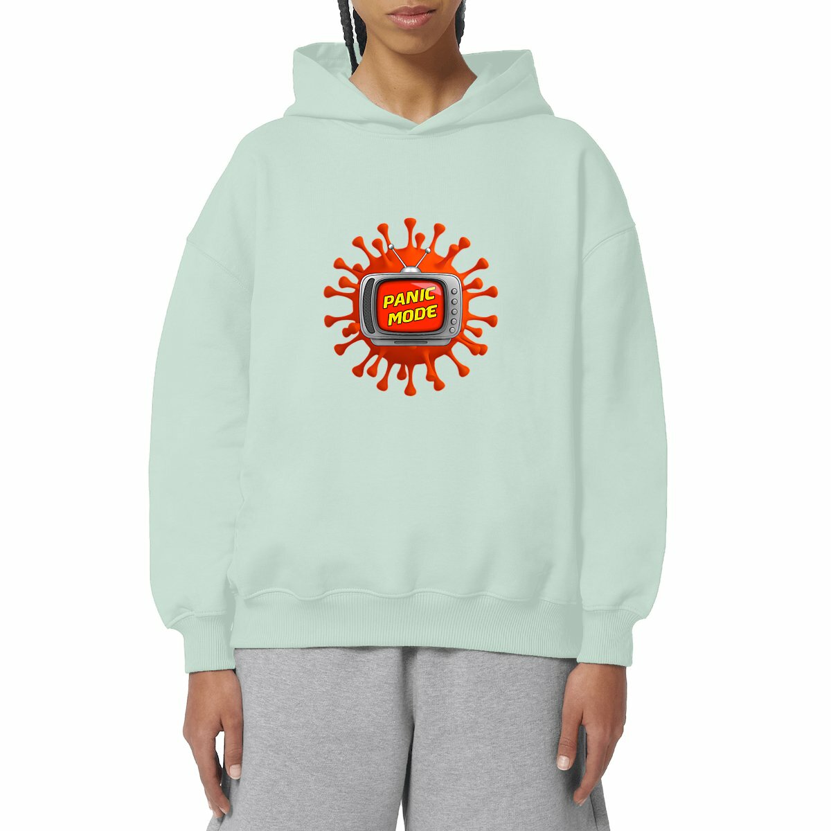 Image front ❀ Sweat-Shirt Standard à Capuche Unisexe Oversize ~Premium+ ✦ PANIC MODE [🌐 FR] ✨
